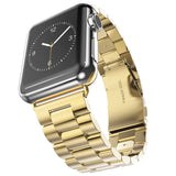 Stainless Steel Watch Band with Watch Gold