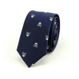Men's Skull Neck Tie Navy
