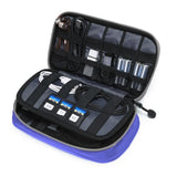 Digital Accessories Travel Bag / Organizer Dark Blue Open With Packed Items