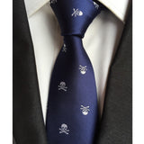 Men's Skull Neck Tie Navy Knot