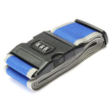 Lockable Luggage Strap Blue With Grey Edge