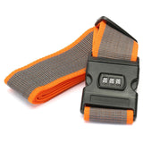 Lockable Luggage Strap Grey With Orange Edge