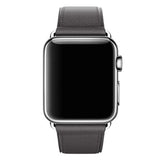 Leather Watch Band for Apple Watch, 38MM Grey Face
