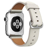 Leather Watch Band for Apple Watch, 38MM White