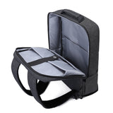 2-In-1 Convertible Travel Briefcase/Backpack Black Bag Open