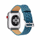 WOVEN GENUINE LEATHER WATCH BAND FOR APPLE WATCH 38MM TO 44MM