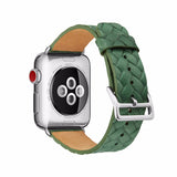 WOVEN GENUINE LEATHER WATCH BAND FOR APPLE WATCH 38MM TO 44MM