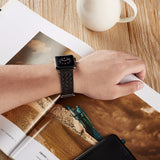 WOVEN GENUINE LEATHER WATCH BAND FOR APPLE WATCH 38MM TO 44MM