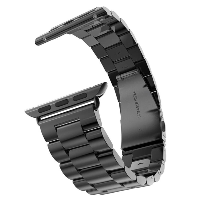 Stainless Steel Watch Band Black