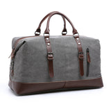 Hunter Canvas And Leather Duffle Grey