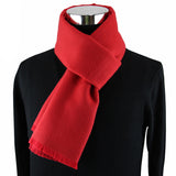 Men's Fringed Cashmere Scarf Red
