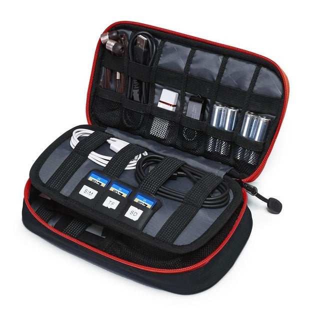 Digital Accessories Travel Bag / Organizer Black And Red