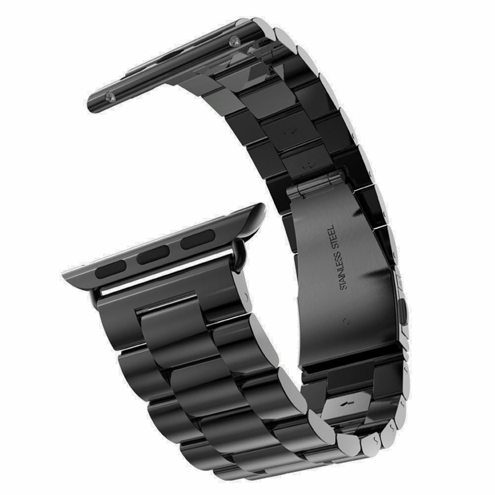 Stainless Steel Band for Apple Watch, 38MM, 42MM Black Band