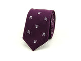 Men's Skull Neck Tie Purple
