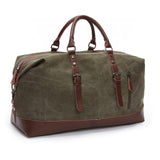 Hunter Canvas And Leather Duffle Green