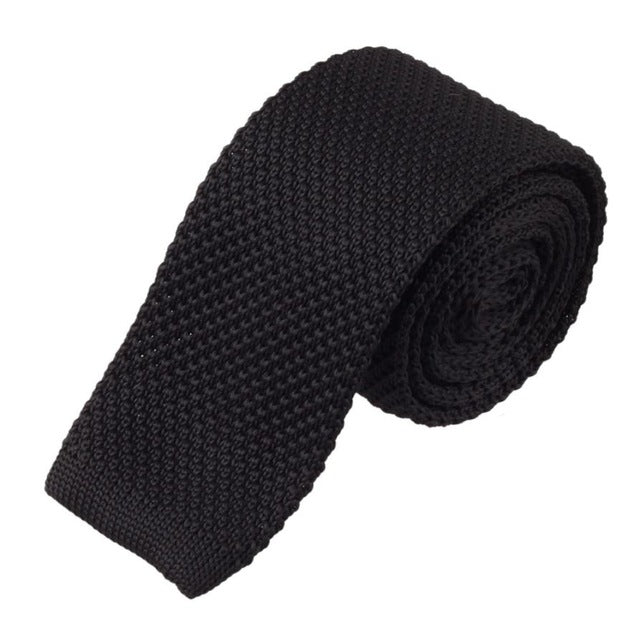 Men's Knit Tie Black