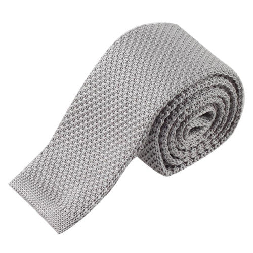 Men's Knit Tie Grey