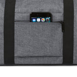 Nylon Travel Duffle Grey Phone Inside Zipper Pocket