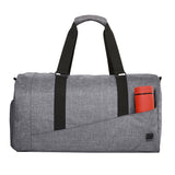 Nylon Travel Duffle Grey With Water Bottle In External Pocket