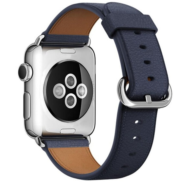 Leather Watch Band for Apple Watch, 38MM Blue