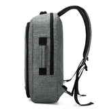 2-In-1 Convertible Travel Briefcase/Backpack Grey Side View