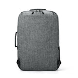 2-In-1 Convertible Travel Briefcase/Backpack Grey Shoulder Straps Hidden View