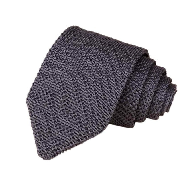 Men's Classic Knit Tie Grey