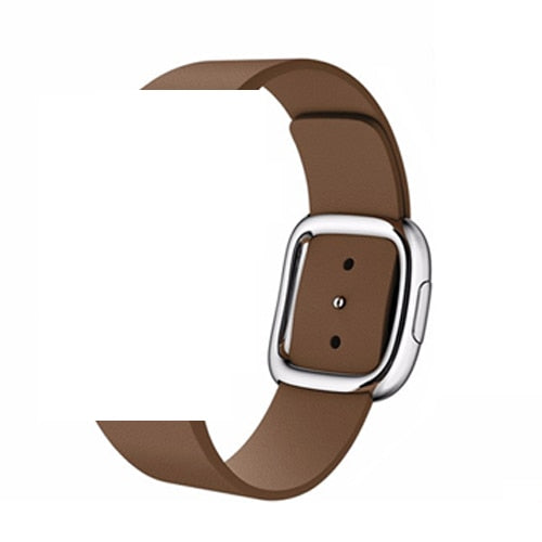 MODERN GENUINE LEATHER WATCH BAND FOR APPLE WATCH 38MM TO 44MM