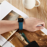 WOVEN GENUINE LEATHER WATCH BAND FOR APPLE WATCH 38MM TO 44MM